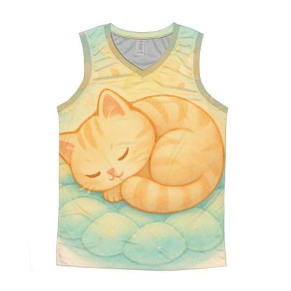 Sunrise Cloud Quilt Cat Naptime custom tank tops