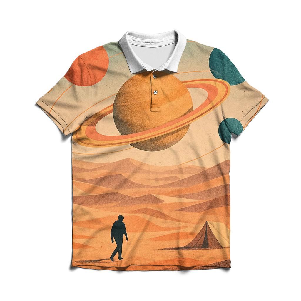 Desert Orbit Collage classic pique polos
