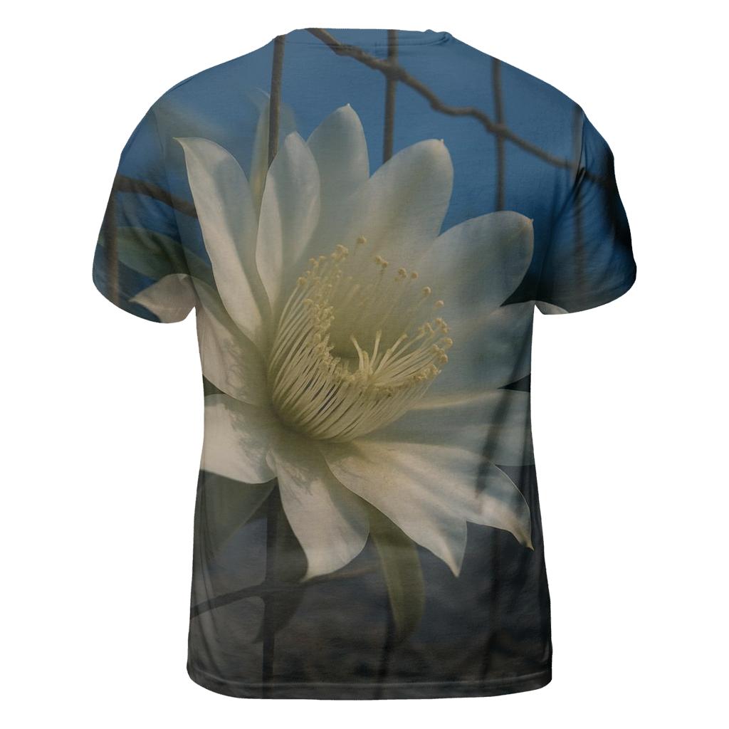 Night Blooming Cereus On A Desert Fence Line creative print fashion shirts