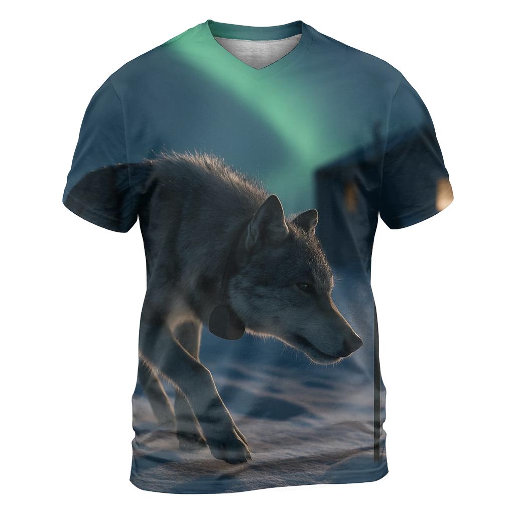 Aurora Collar Check In The Tundra statement graphic shirts
