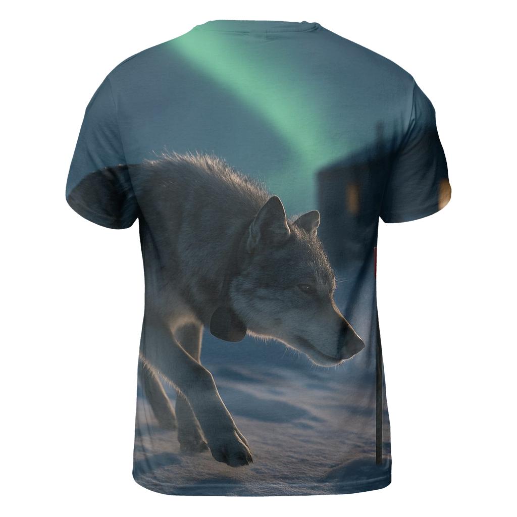 Aurora Collar Check In The Tundra statement graphic shirts