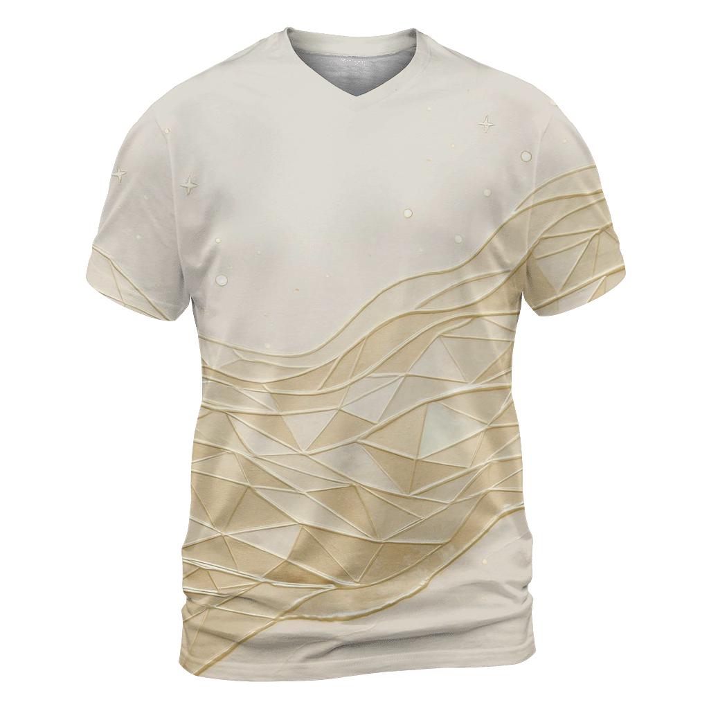 Champagne Prism Tide trendy printed shirt styles