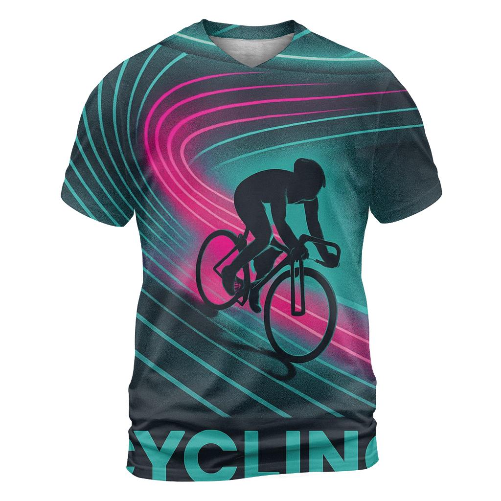 Neon Velodrome Light Trail Sprint unique graphic print tees