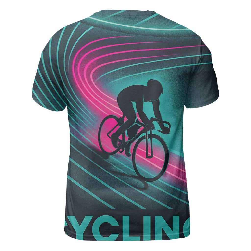 Neon Velodrome Light Trail Sprint unique graphic print tees