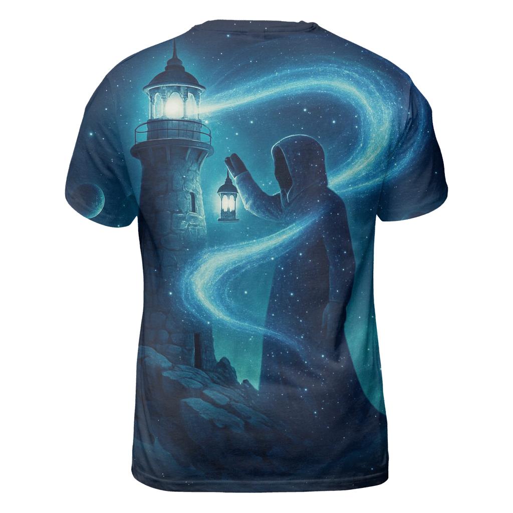 The Lighthouse At The Edge Of Andromeda vibrant all-over design tees