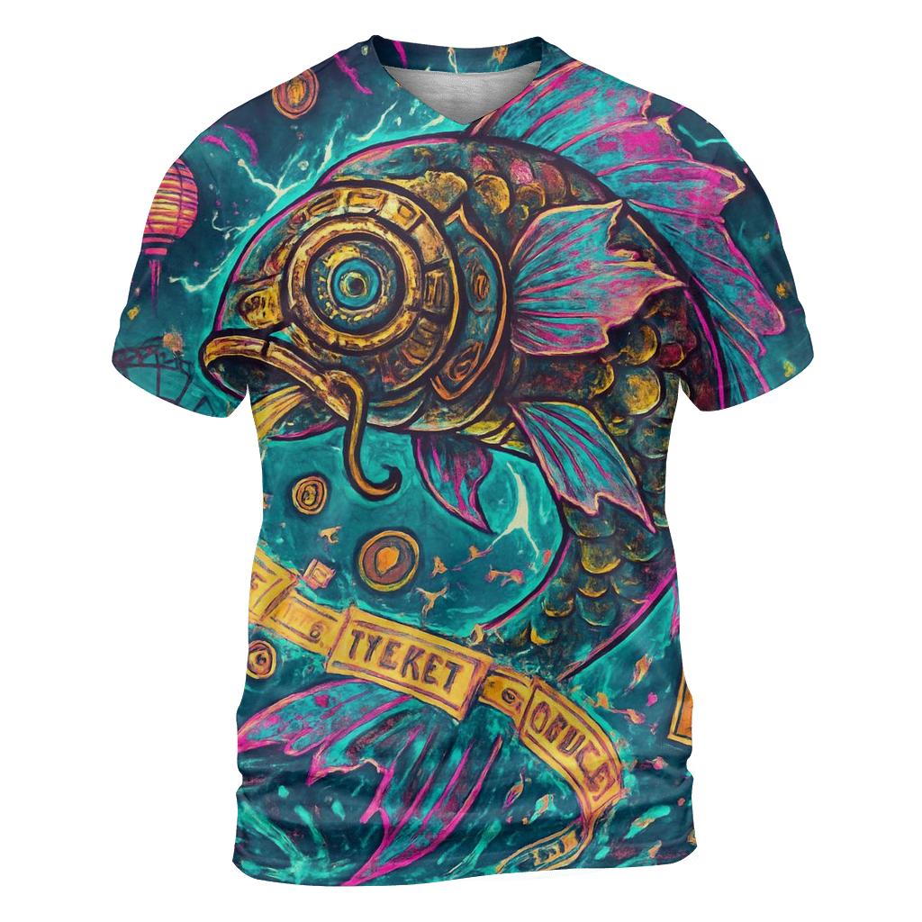 The Clockwork Koi Carnival designer pattern shirts