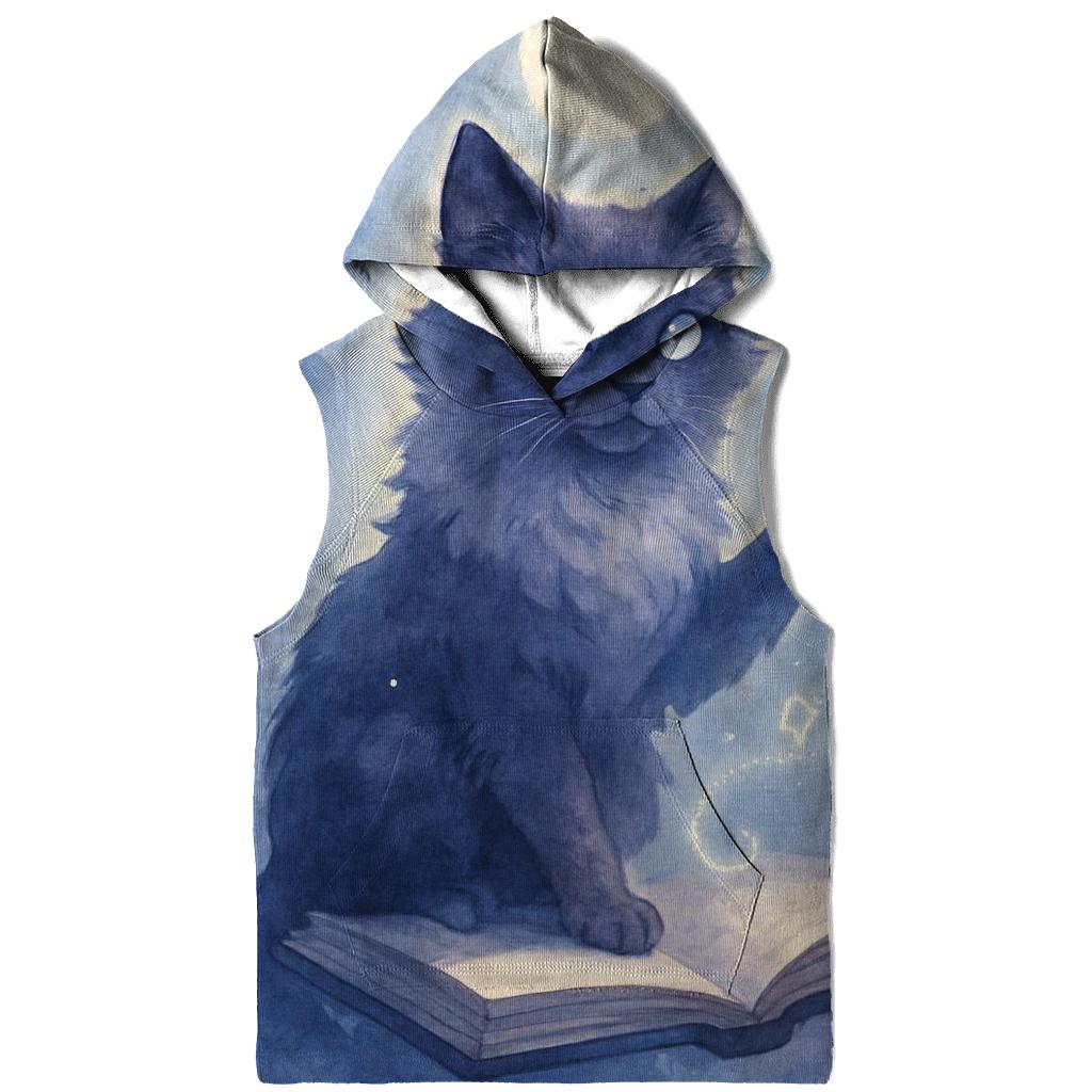 Moonlit Library Familiar Cat lightweight hoodies