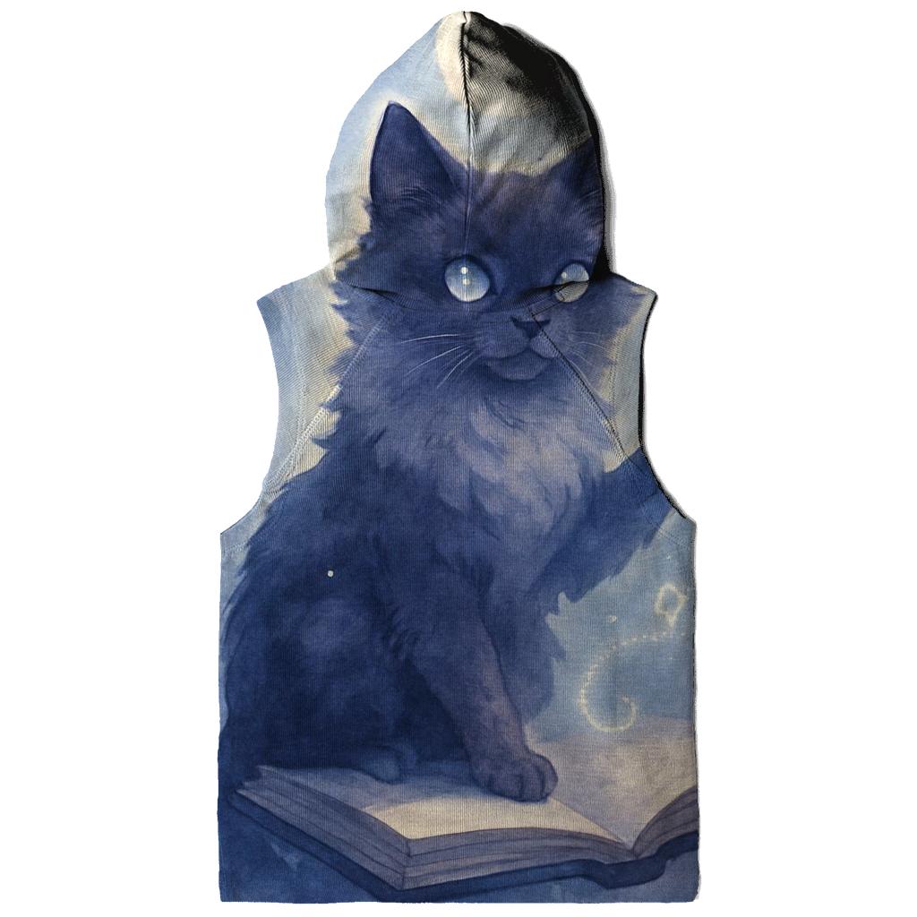 Moonlit Library Familiar Cat lightweight hoodies
