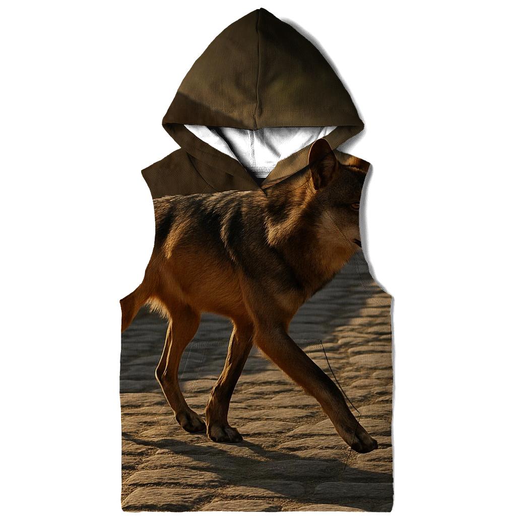 Iberian Wolf Crossing The Transhumance Trail custom hoodies