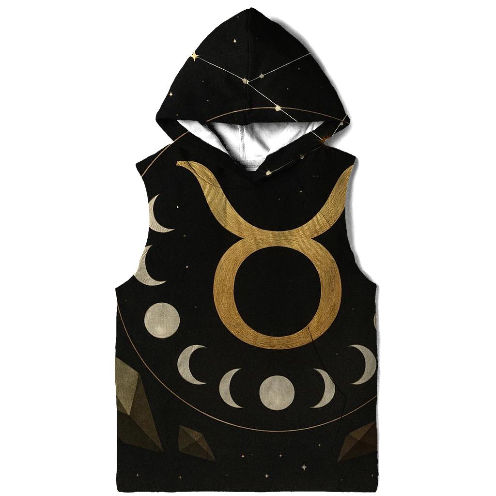 Taurus Lunar Exaltation Bull And Crescent Seal embroidered hoodies