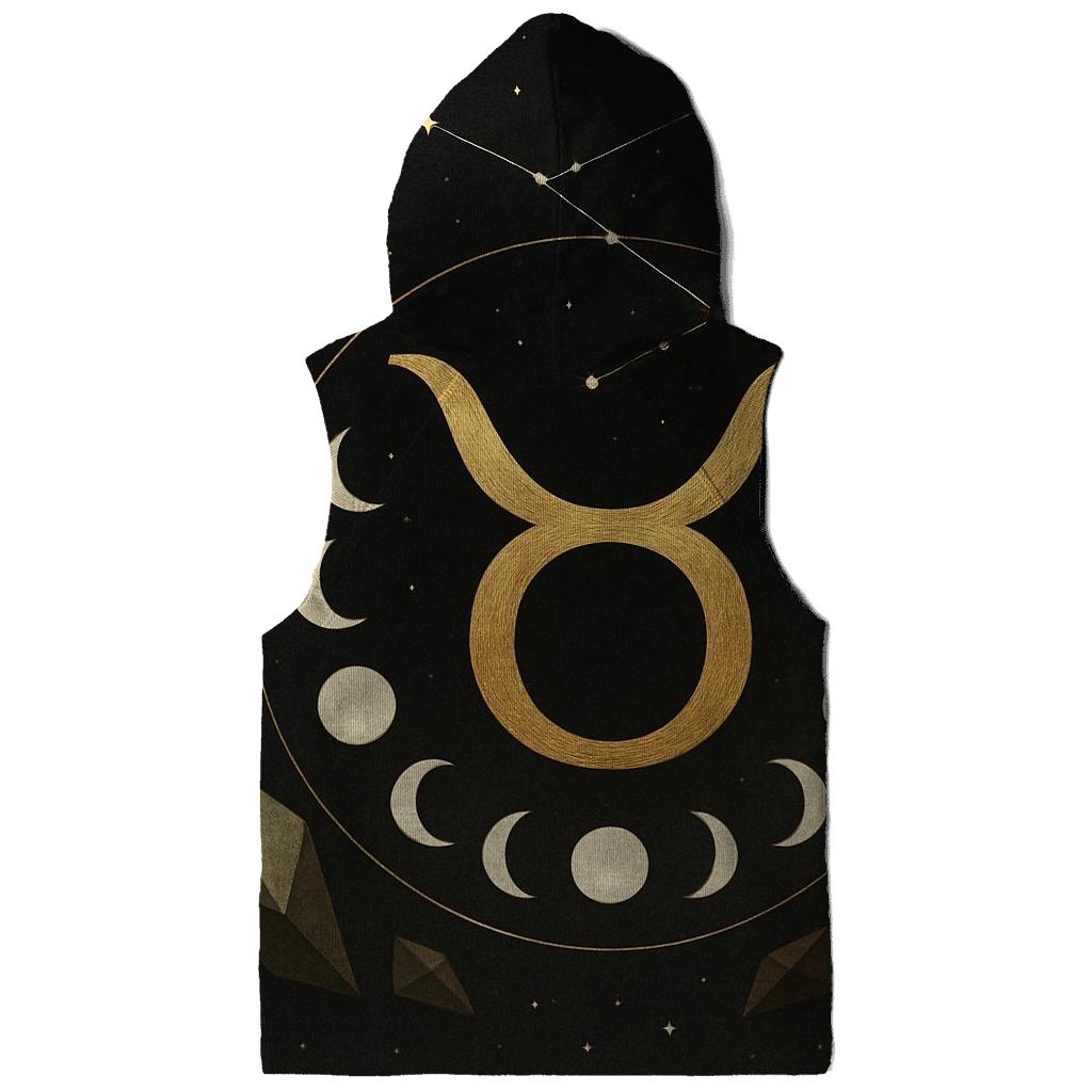 Taurus Lunar Exaltation Bull And Crescent Seal embroidered hoodies