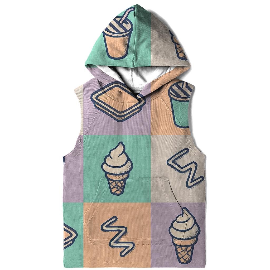 Mall Food Court Pastel Tiles graphic hoodies