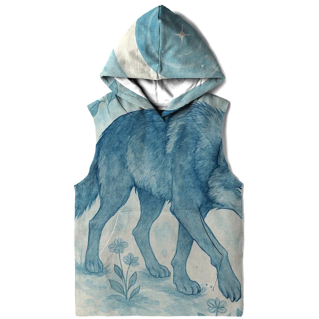 Moonlit Herbarium Wolf Dreamwalker printed hoodies