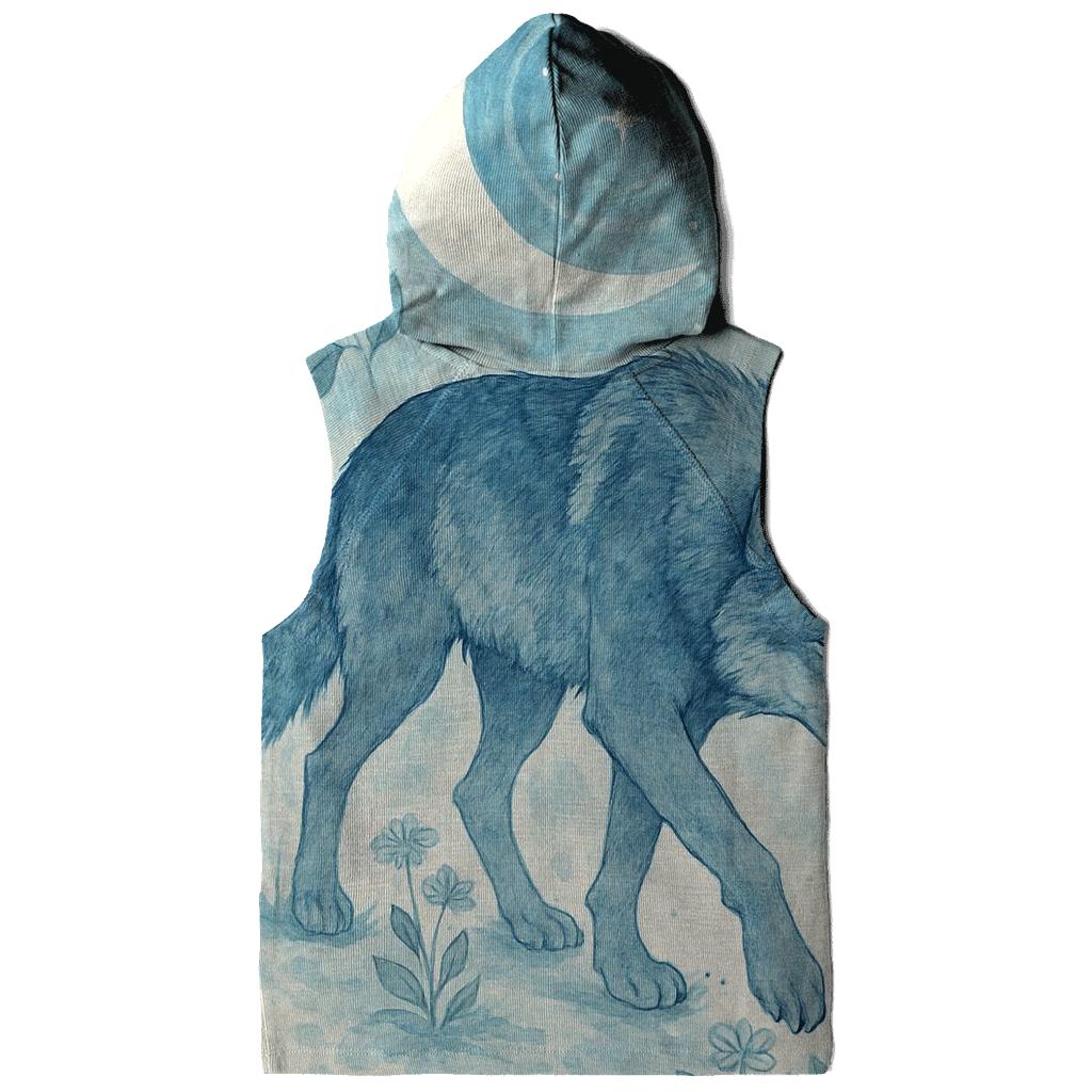 Moonlit Herbarium Wolf Dreamwalker printed hoodies