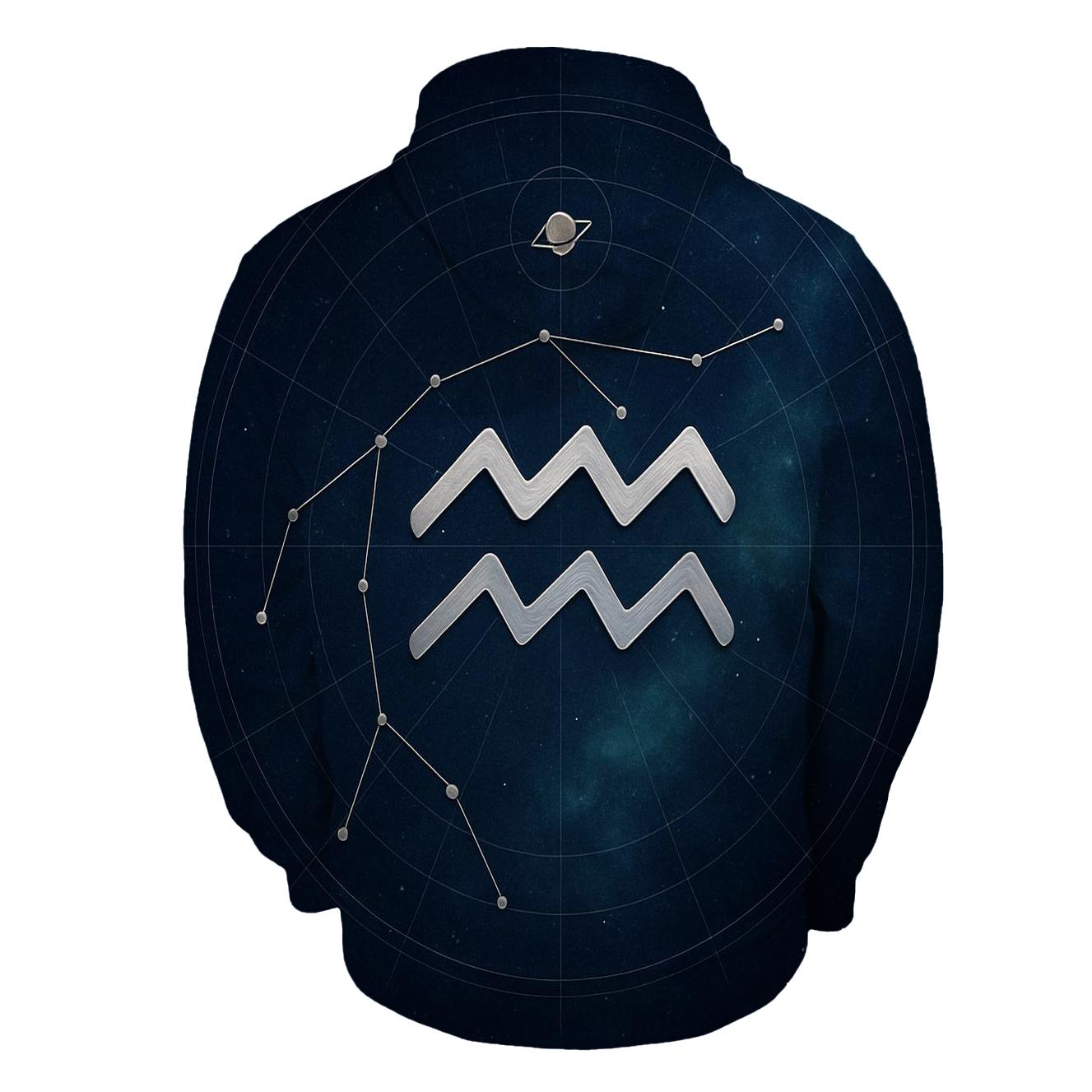 Aquarius Retrograde Water Bearer Star Atlas premium hoodies