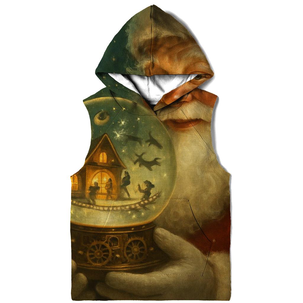 Starry Workshop Santa In Clockwork Snowglobe premium hoodies