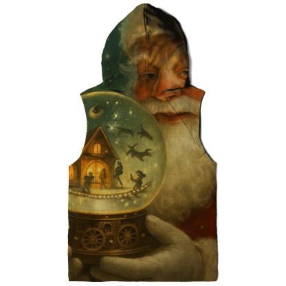 Starry Workshop Santa In Clockwork Snowglobe premium hoodies