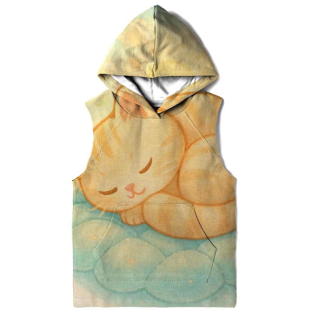 Sunrise Cloud Quilt Cat Naptime printed hoodies