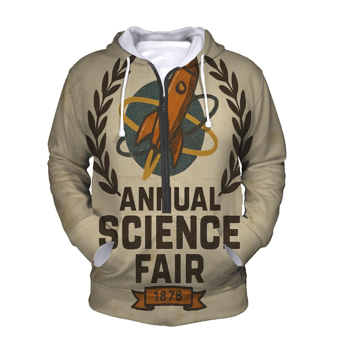 Vintage Space Age Science Fair Emblem custom hoodies