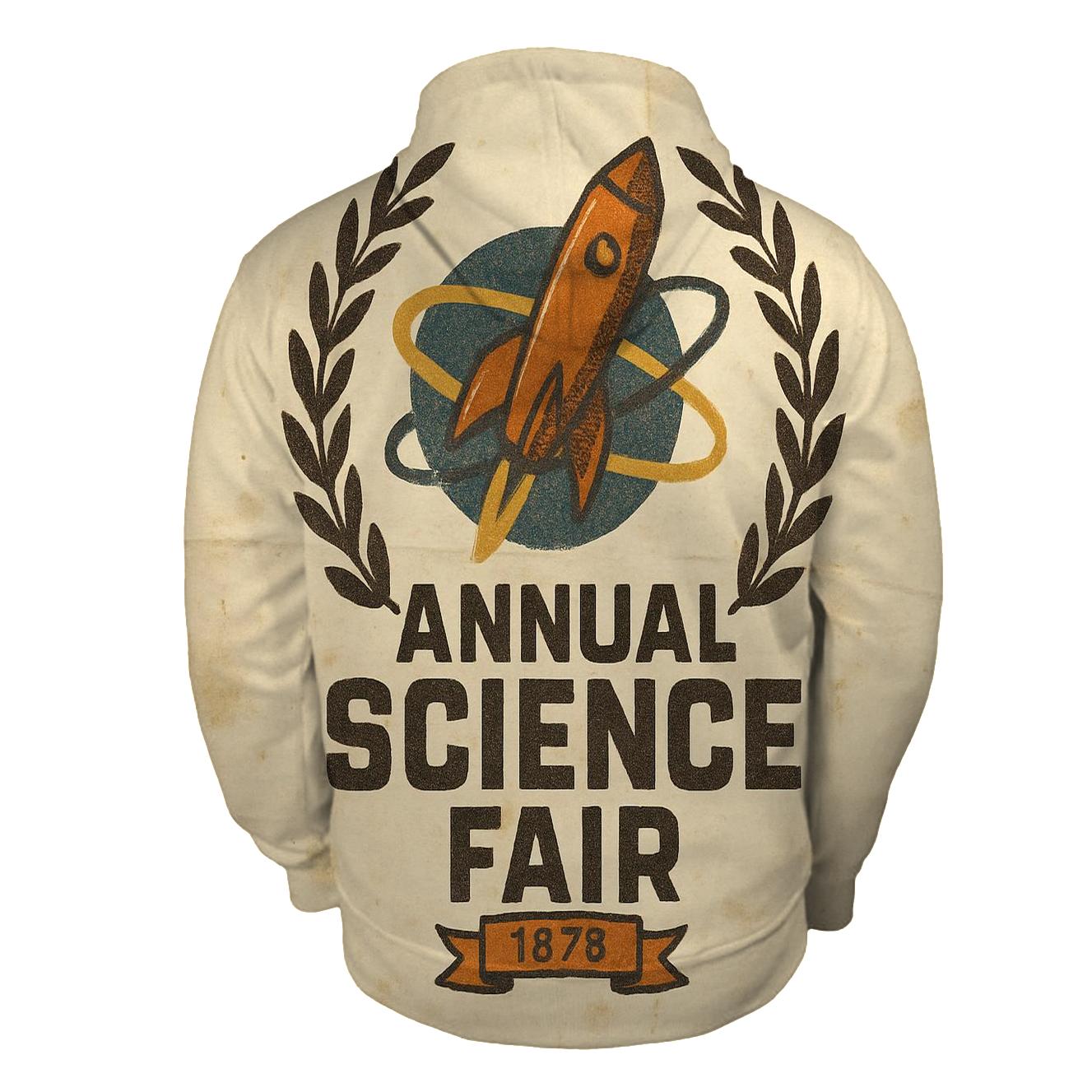 Vintage Space Age Science Fair Emblem custom hoodies