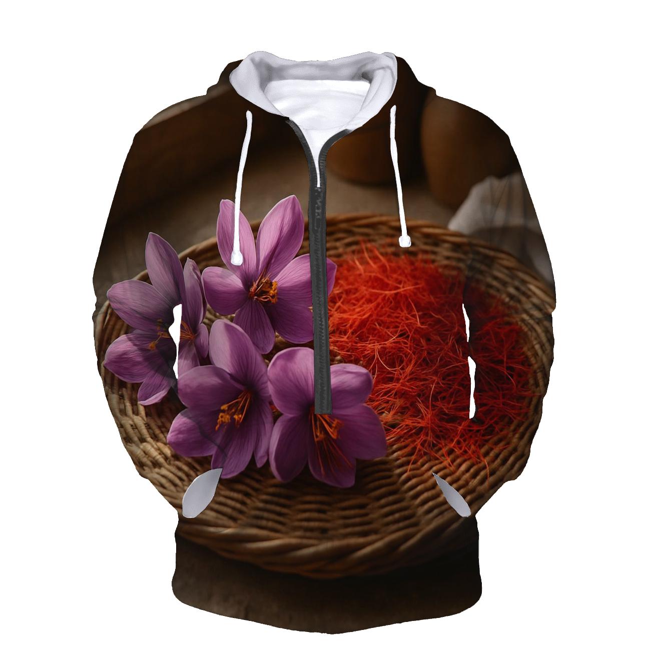 Saffron Crocus Threads Drying On A Traditional Rattan Tray designer hoodies