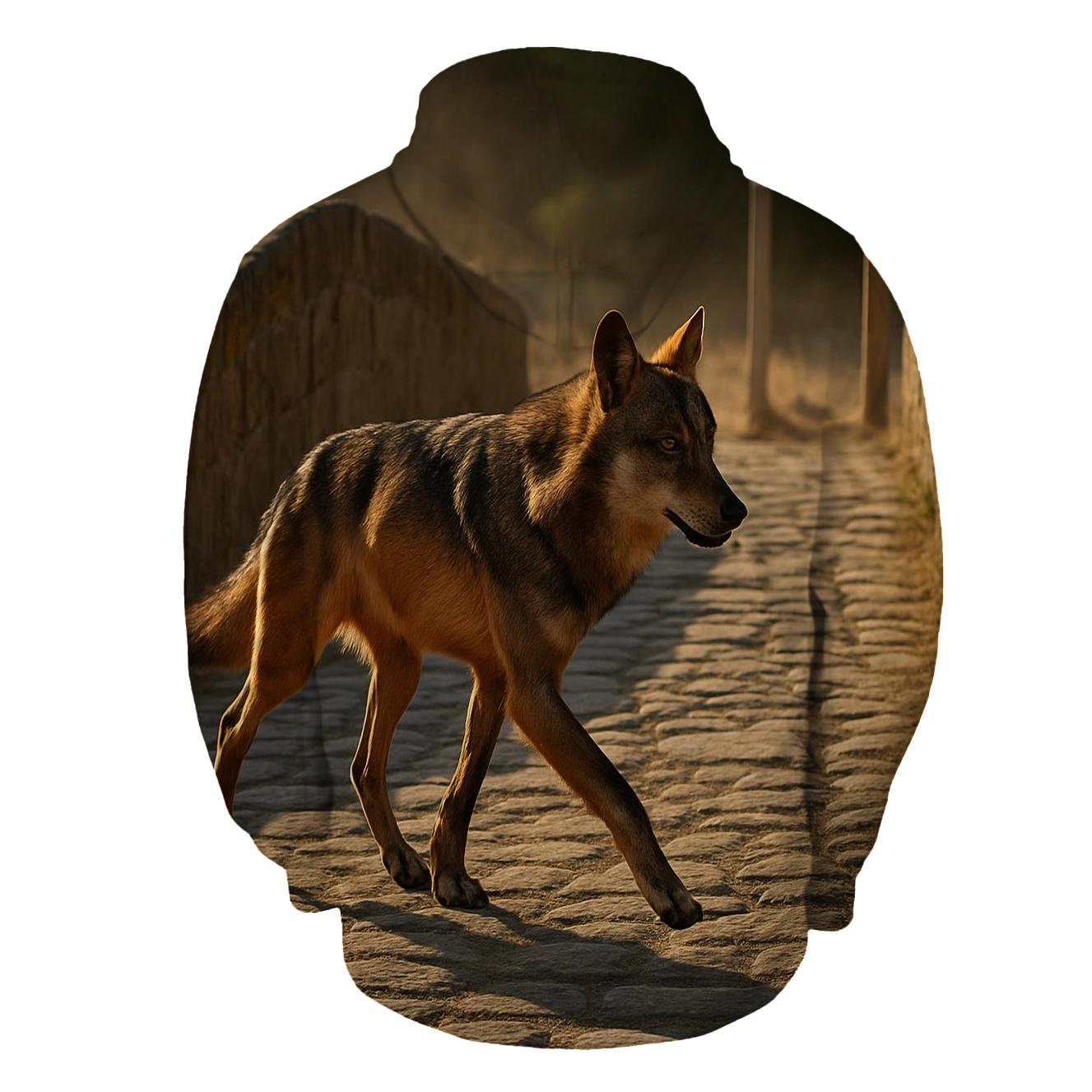 Iberian Wolf Crossing The Transhumance Trail hoodie trends