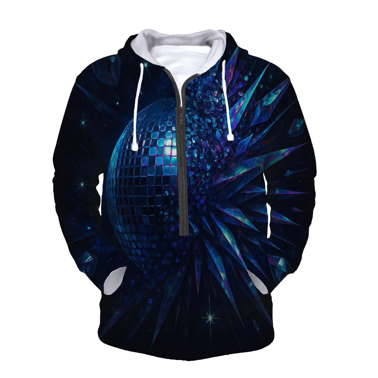 Midnight Disco Nebula Lattice printed hoodies