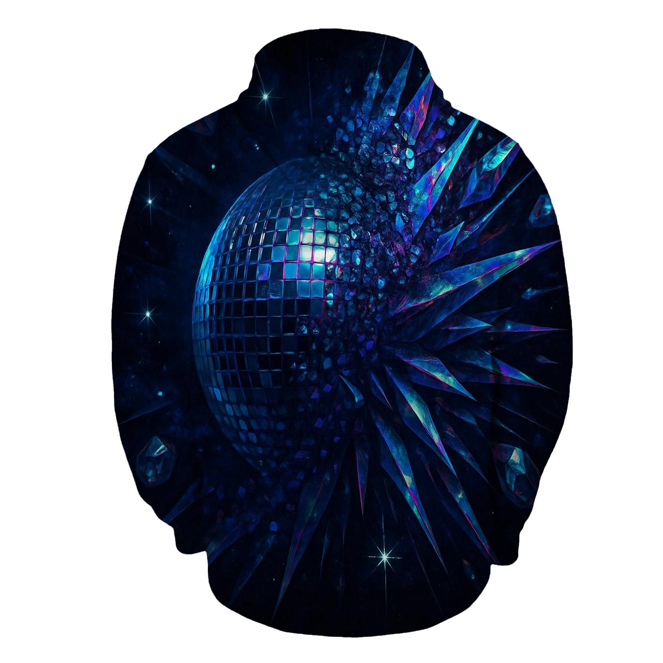Midnight Disco Nebula Lattice printed hoodies