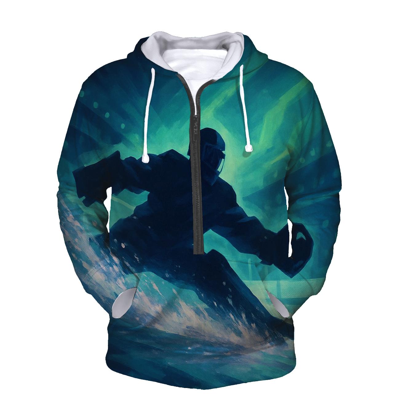 Aurora Goalkeeper Dive In Snowlight embroidered hoodies