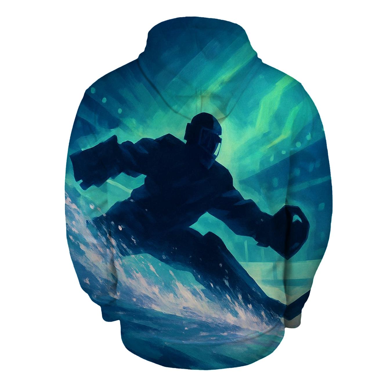 Aurora Goalkeeper Dive In Snowlight embroidered hoodies
