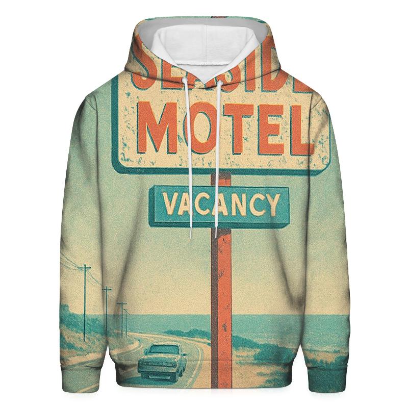 Faded Seaside Motel Vacancy Sign hoodie designs