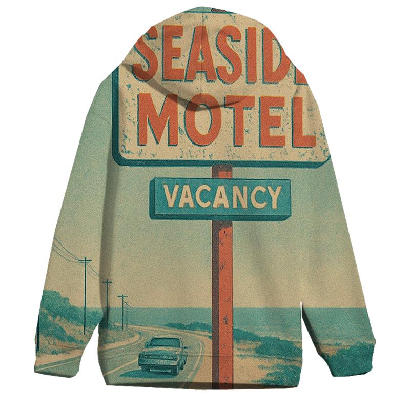 Faded Seaside Motel Vacancy Sign hoodie designs
