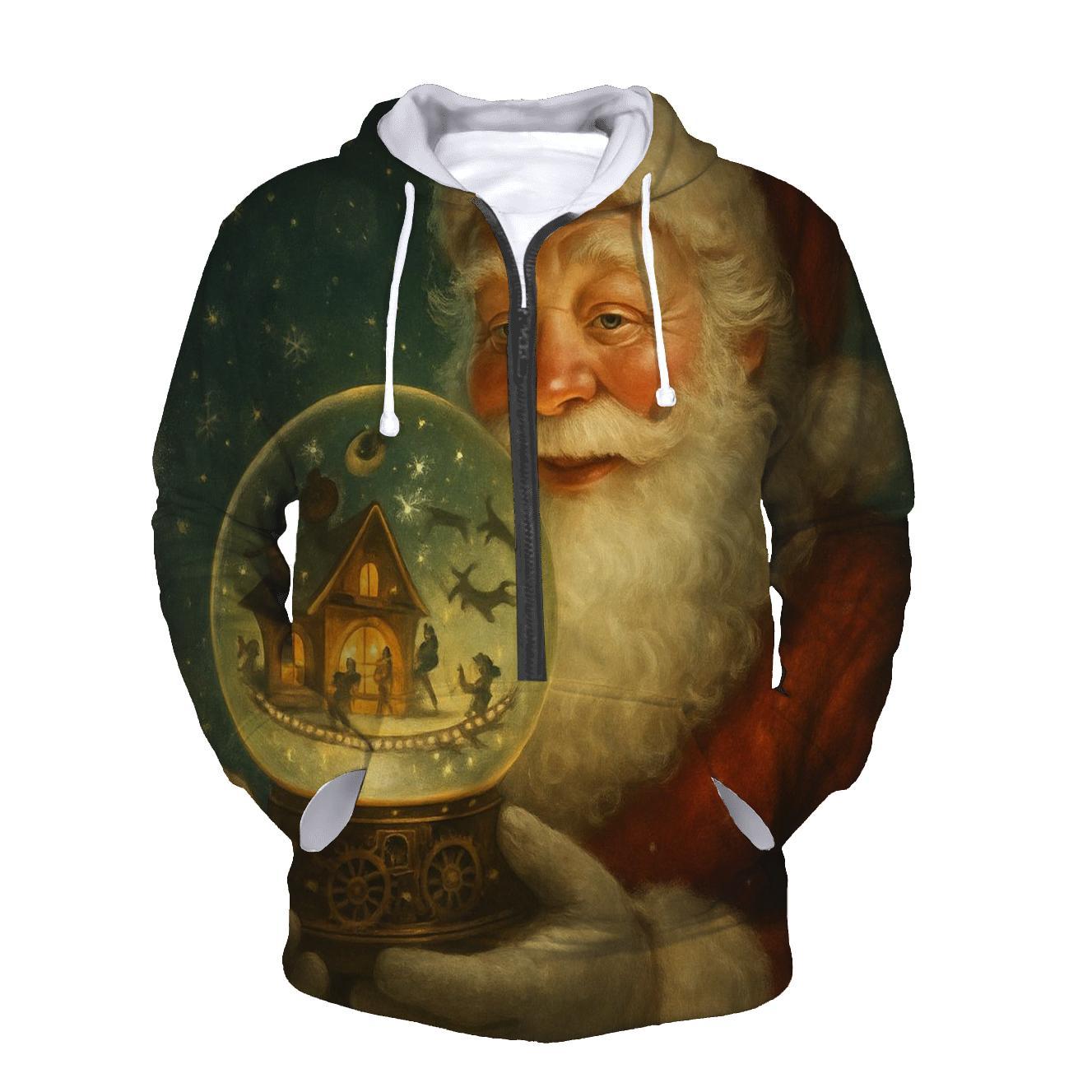 Starry Workshop Santa In Clockwork Snowglobe premium hoodies