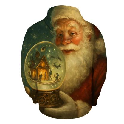 Starry Workshop Santa In Clockwork Snowglobe premium hoodies