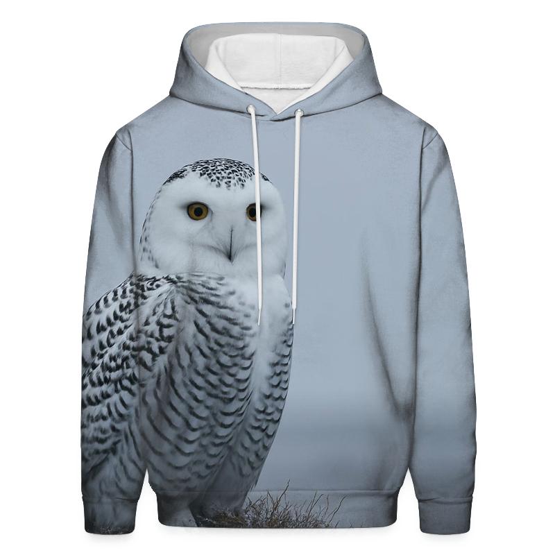 Tundra Wind Sentinel Snowy Owl hoodie styles