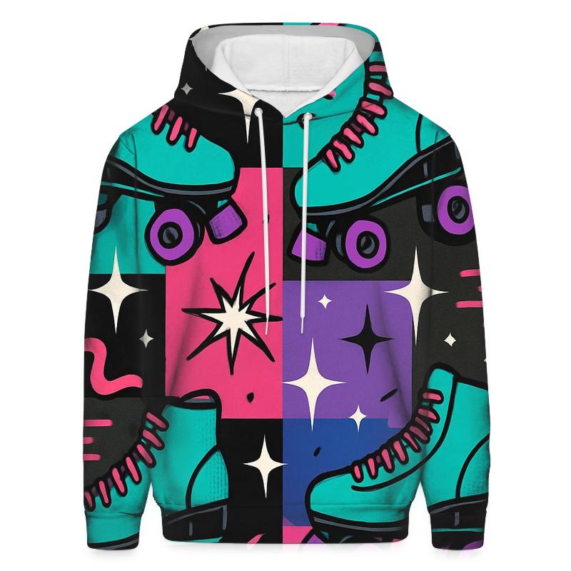 Roller Rink Neon Confetti premium hoodies
