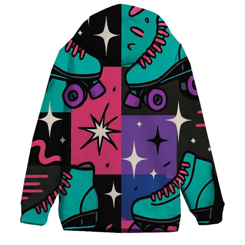 Roller Rink Neon Confetti premium hoodies