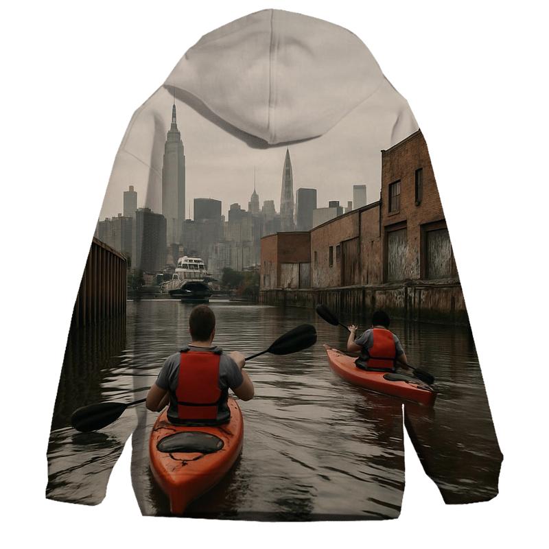 Newtown Creek Kayakers With Midtown Rising Beyond Industry zip-up hoodies