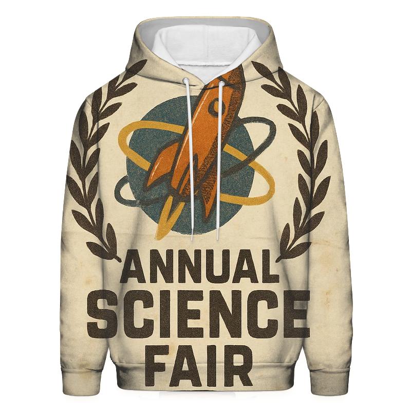 Vintage Space Age Science Fair Emblem hoodie designs