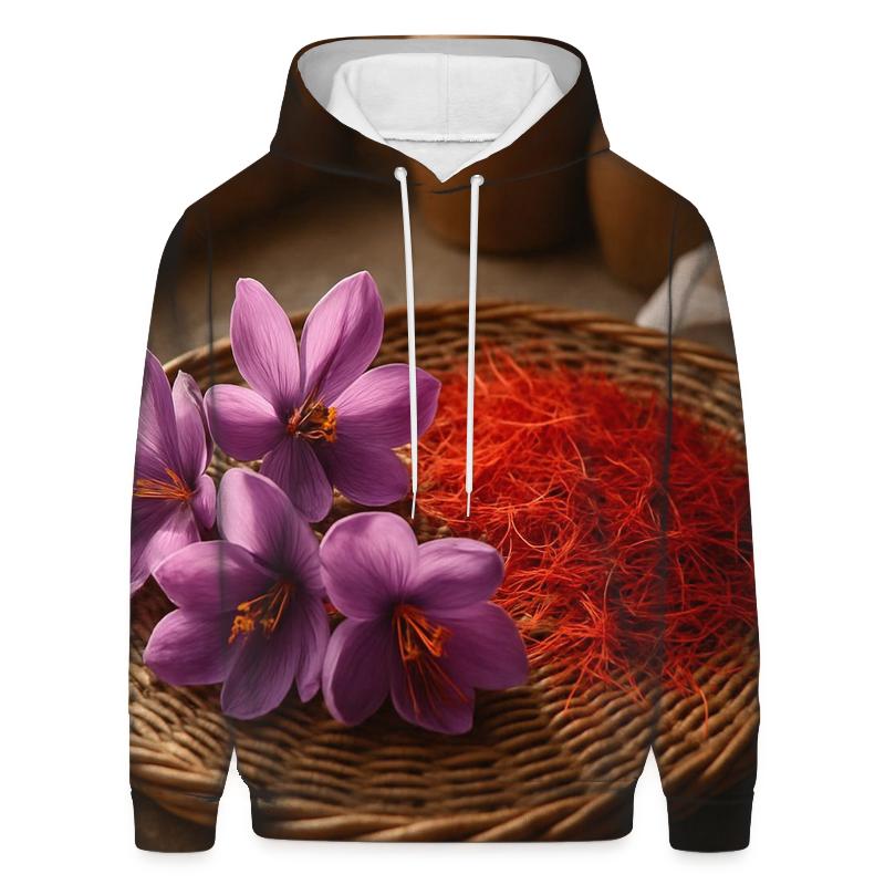 Saffron Crocus Threads Drying On A Traditional Rattan Tray pullover hoodies