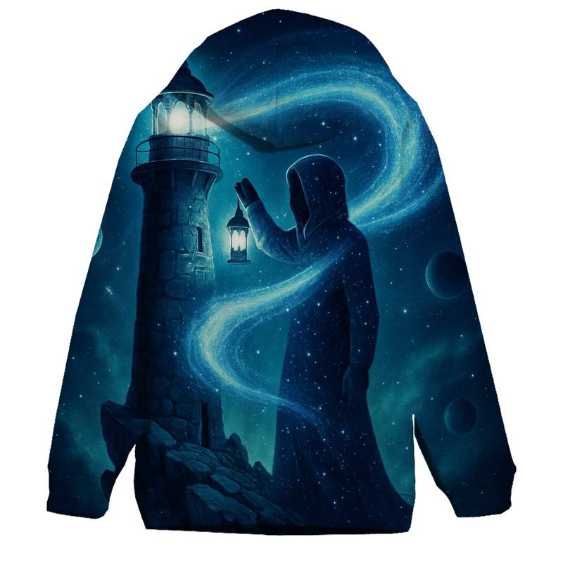 The Lighthouse At The Edge Of Andromeda lightweight hoodies