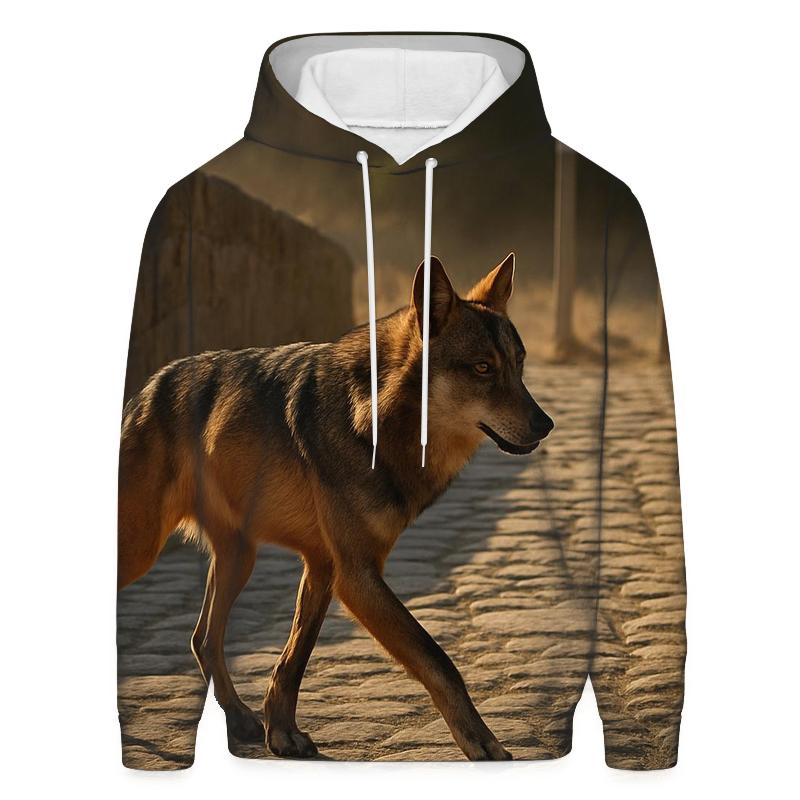 Iberian Wolf Crossing The Transhumance Trail hoodie trends