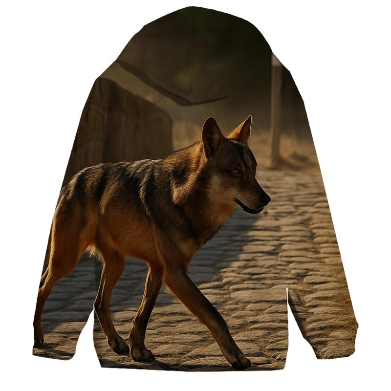 Iberian Wolf Crossing The Transhumance Trail hoodie trends