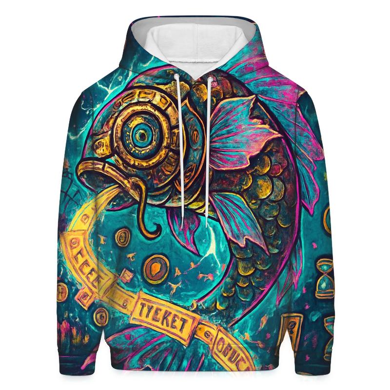 The Clockwork Koi Carnival premium hoodies