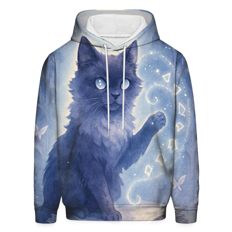 Moonlit Library Familiar Cat heavyweight hoodies