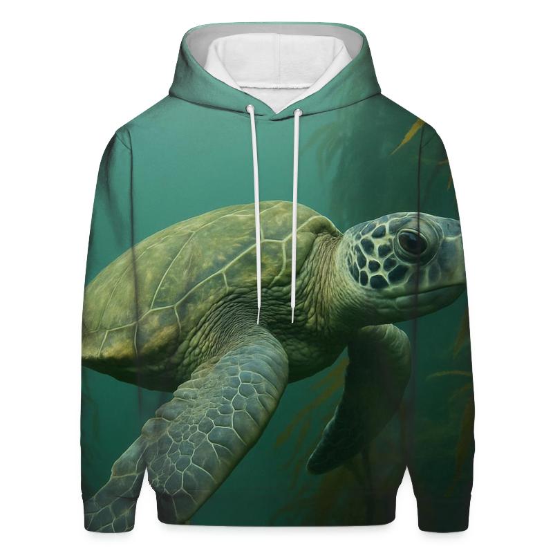 Kelp Forest Glide Green Sea Turtle hoodie trends