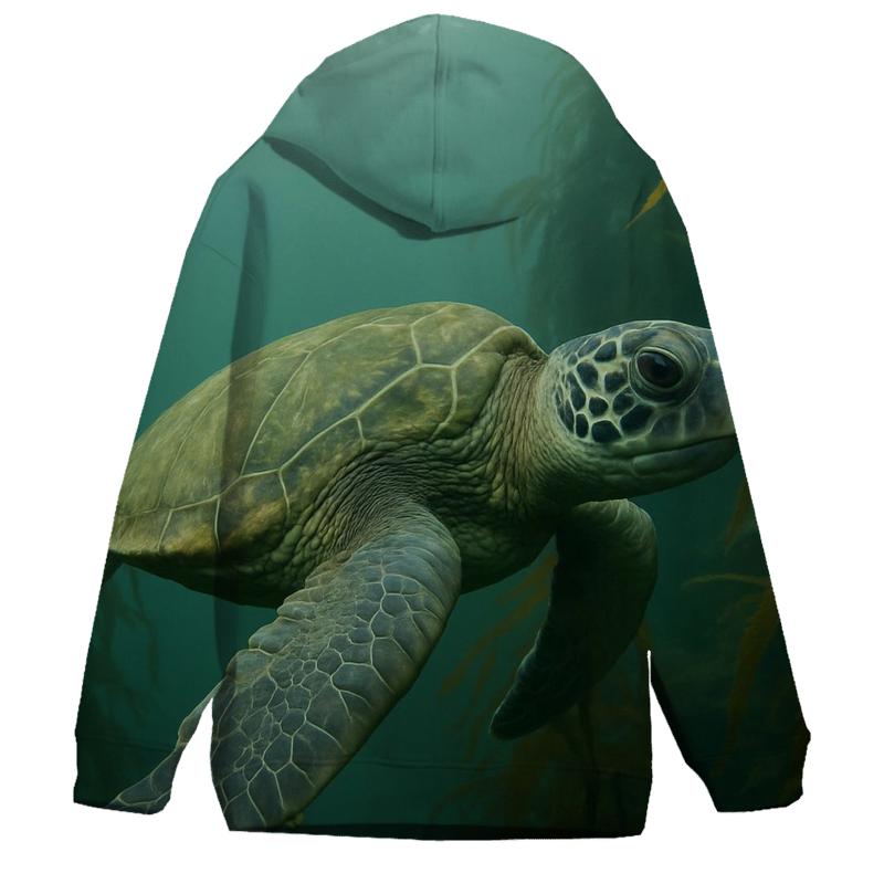 Kelp Forest Glide Green Sea Turtle hoodie trends