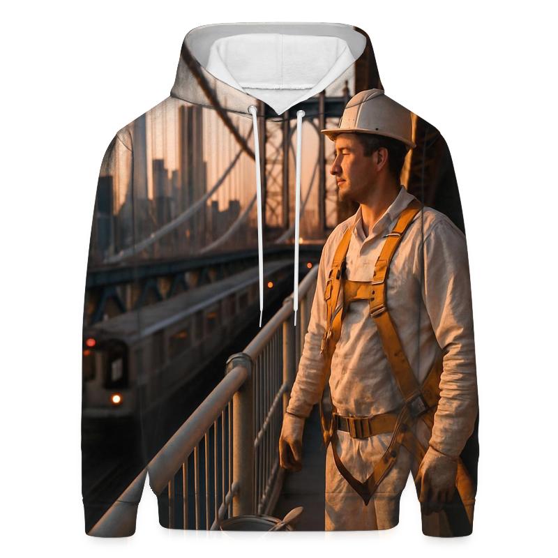 Bridge Painter Break On The Manhattan Bridge Looking Toward Downtown hoodies fashion