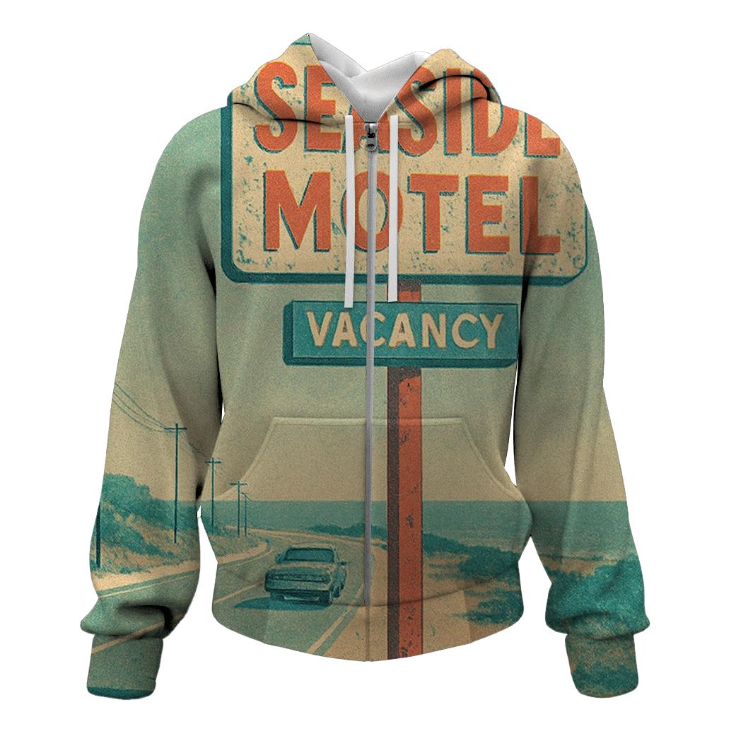 Faded Seaside Motel Vacancy Sign hoodie trends