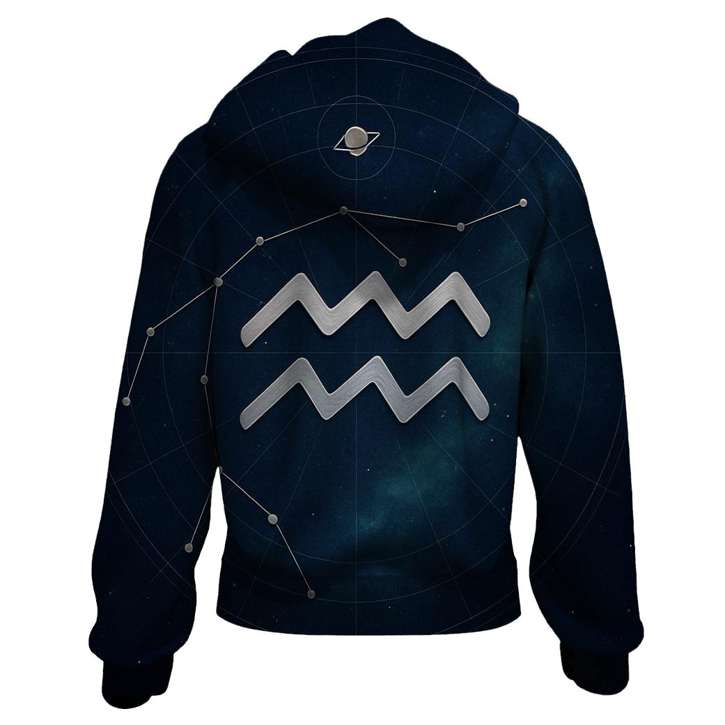 Aquarius Retrograde Water Bearer Star Atlas graphic hoodies